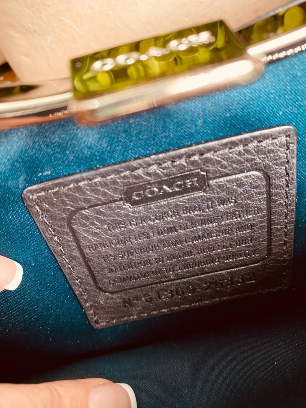 Coach 2013 Madison Croc Embossed Glitter Evening Clutch - Picture 11 of 12